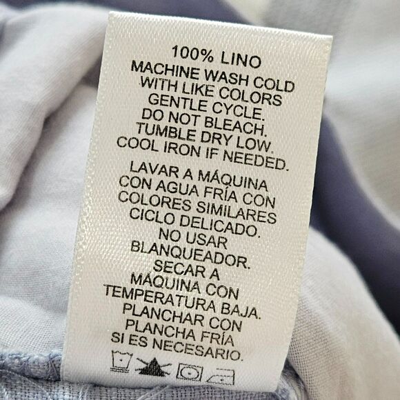 Ellen Tracy Company 100% Linen Shorts Womens Size M Chambray ECMS77026 Blue - Picture 5 of 5